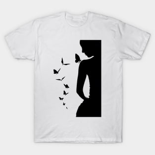 Lady with butterflies T-Shirt